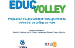 (Miniature) Educ’Volley, un outil pour enseigner le volley au collège et au lycée